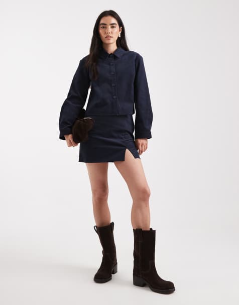 ASOS DESIGN – Svart manchesterskjorta i oversize med tvättad finish - view 1