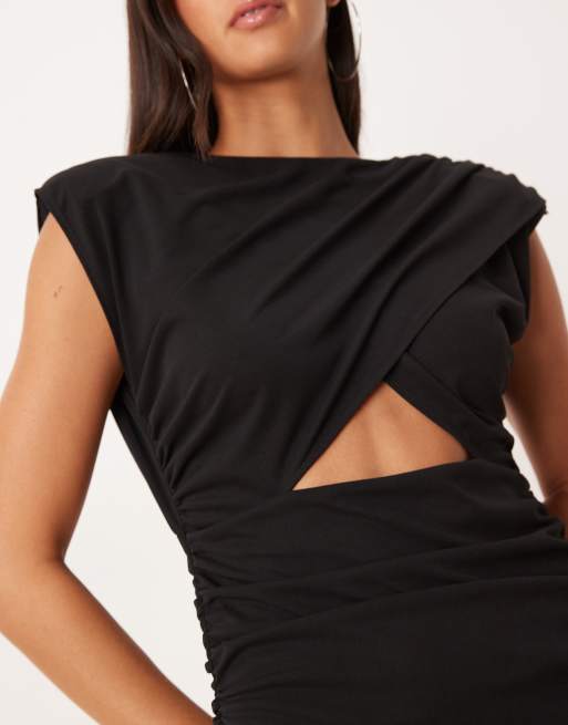 ASOS DESIGN – Svart miniklänning med rysch, 2 av 4