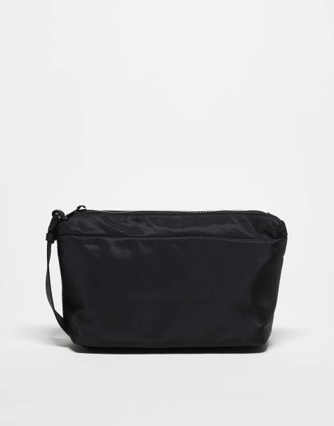 ASOS DESIGN – Svart necessär med sidojustering i nylon - view 1