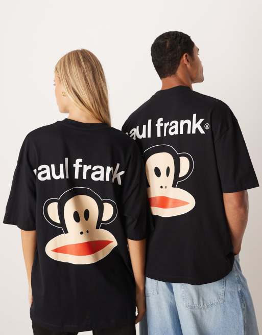 ASOS DESIGN – Svart, oversized t-shirt i unisex-modell med Paul Frank-tryck, 4 av 4