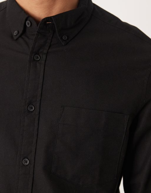 ASOS DESIGN – Svart oxfordskjorta i regular fit, 5 av 5