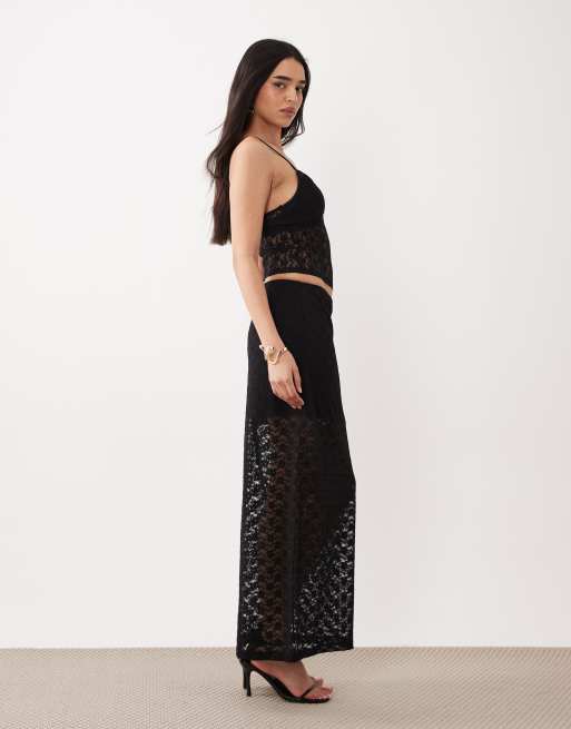 ASOS DESIGN – Svart panelsydd maxikjol, 3 av 5