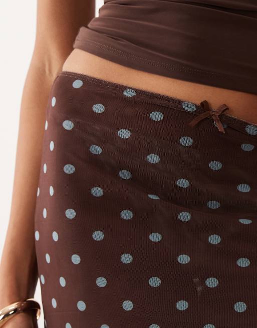 ASOS DESIGN – Svart, prickig minikjol i skir mesh, 5 av 5