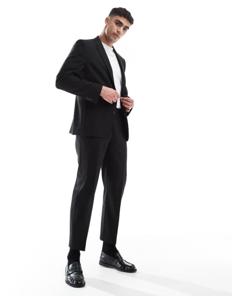 ASOS DESIGN – Svart, regular kostym - view 1