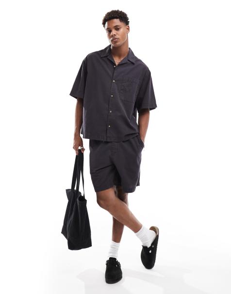 ASOS DESIGN – Svart set i oversize och linnestil - view 1
