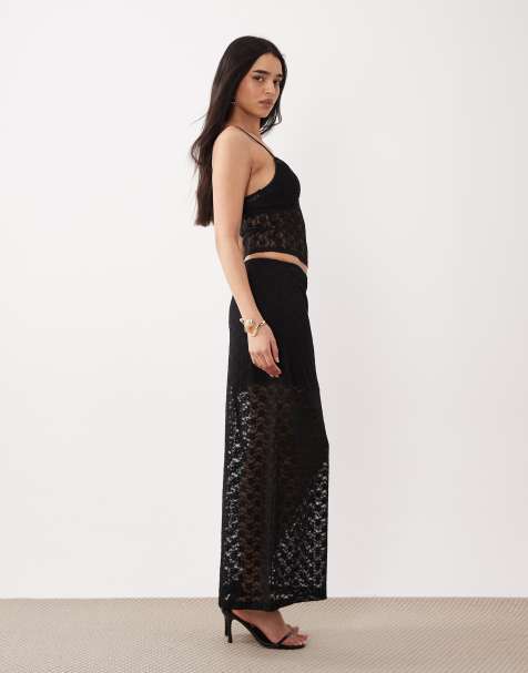 ASOS DESIGN – Svart set i spets - view 1