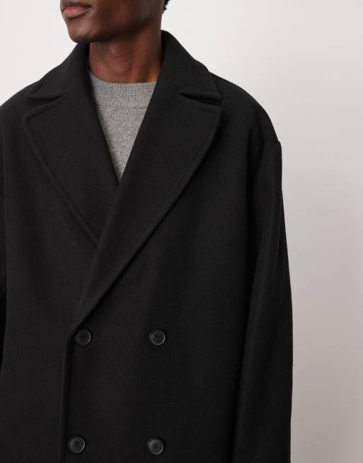ASOS DESIGN – Svart skepparkavaj i yllestil, 5 av 5