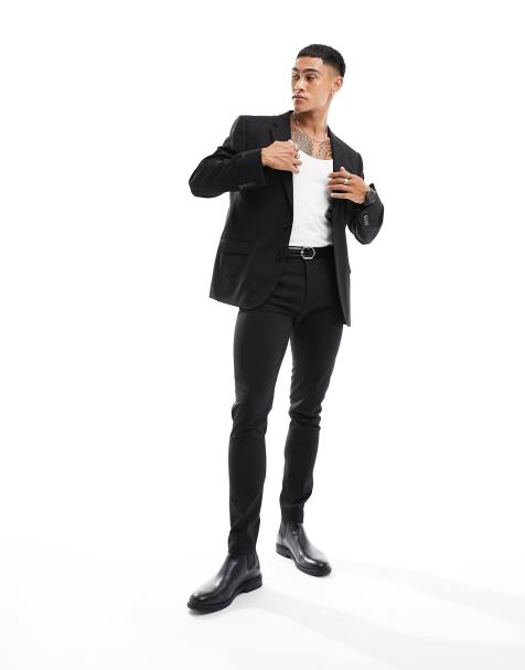ASOS DESIGN – Svart, smal kostym - view 1