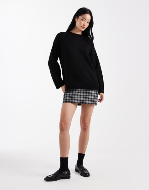 ASOS DESIGN – Svart, stickad tröjklänning - view 1