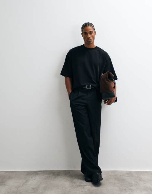 ASOS DESIGN – Svart, superkraftig t-shirt i oversize, 2 av 5