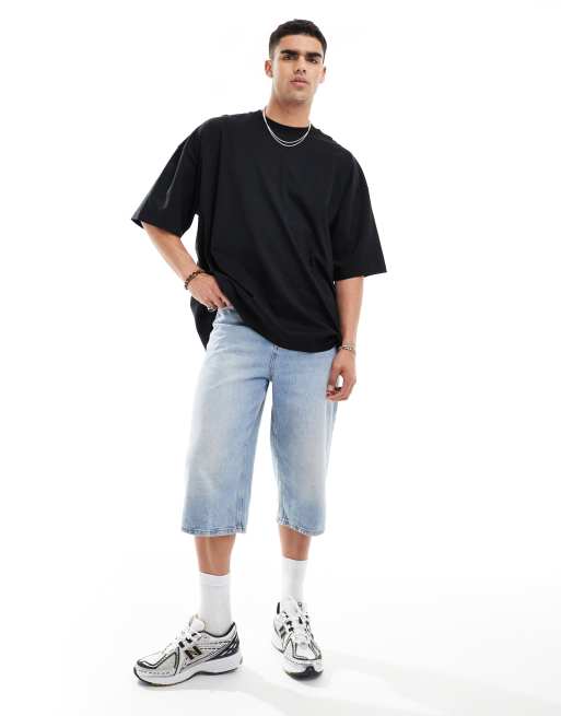 ASOS DESIGN – Svart t-shirt i extra oversize med flera grungetryck, 2 av 4