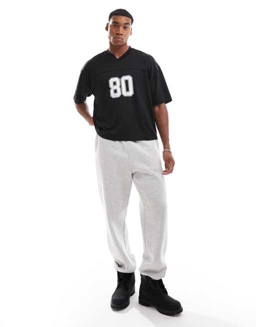 ASOS DESIGN – Svart t-shirt i mesh med boxig oversize-passform och sportigt tryck , 3 av 4