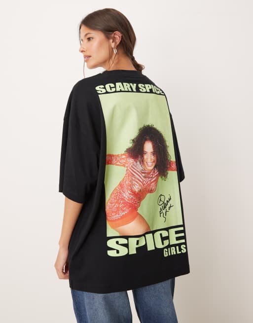ASOS DESIGN – Svart t-shirt i oversize med Spice Girls Scary-tryck, 4 av 4