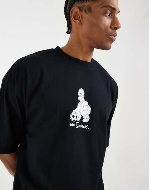 ASOS DESIGN – Svart t-shirt i oversize med The Simpsons-tryck - view 1
