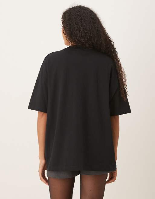 ASOS DESIGN – Svart t-shirt i oversize-modell, 3 av 4
