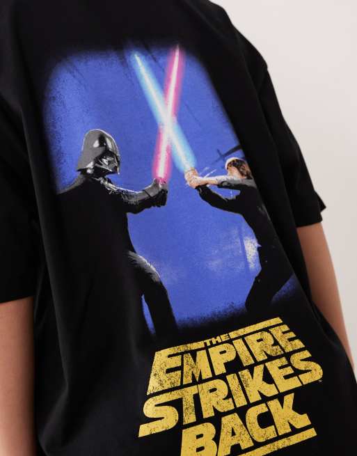 ASOS DESIGN – Svart t-shirt i oversize och unisex-modell med Star Wars-tryck, 3 av 4