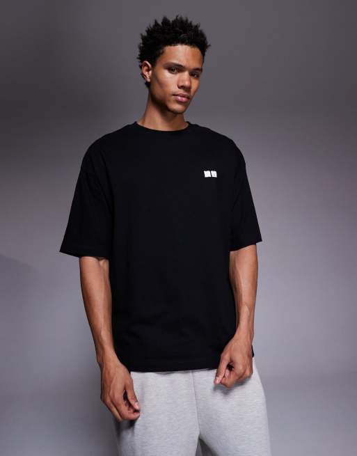 ASOS DESIGN – Svart t-shirt i oversized fit med bubbligt Kyoto-texttryck , 3 av 5