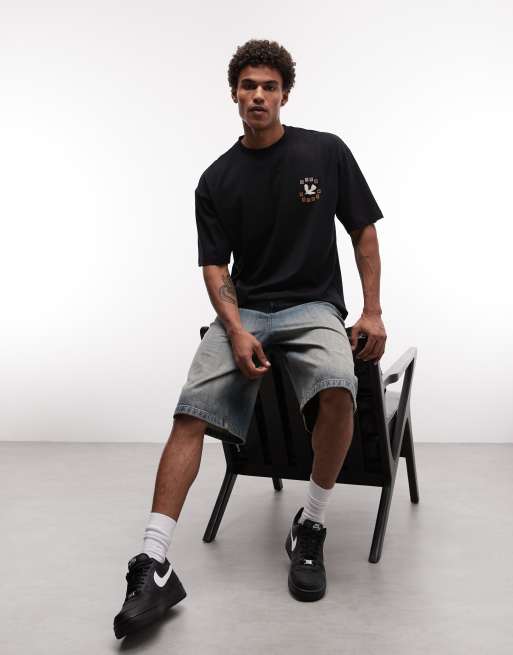 ASOS DESIGN – Svart t-shirt i oversized fit med fågeltryck, 2 av 5