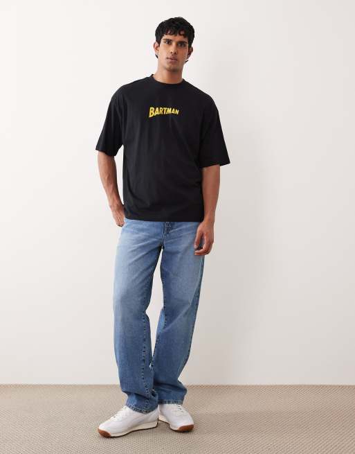 ASOS DESIGN – Svart t-shirt i unisex-modell och oversize med The Simpsons-tryck, 2 av 5