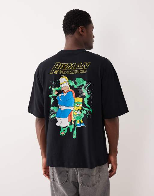 ASOS DESIGN – Svart t-shirt i unisex-modell och oversize med The Simpsons-tryck, 3 av 5