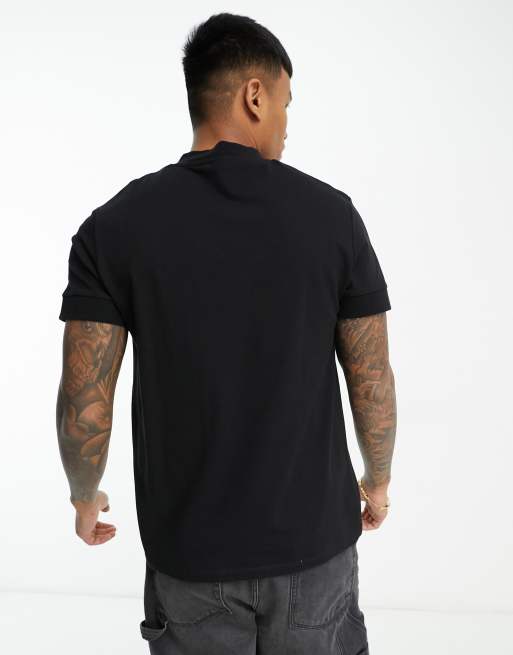 ASOS DESIGN – Svart t-shirt med dragkedja vid halsen, 2 av 4