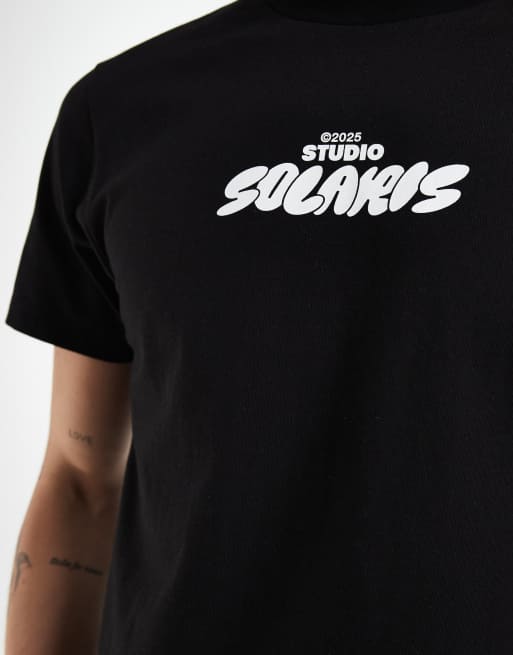 ASOS DESIGN – Svart t-shirt med text, 3 av 5