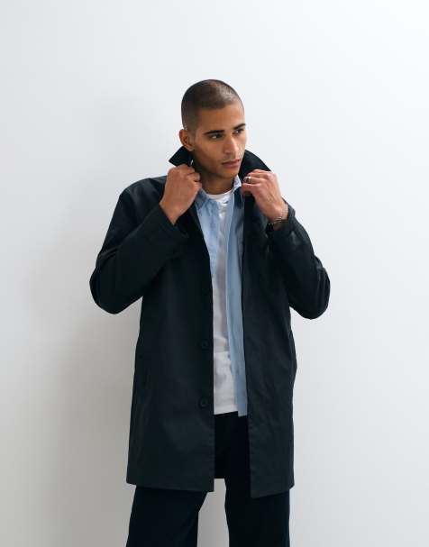 ASOS DESIGN – Svart trenchcoat - view 1