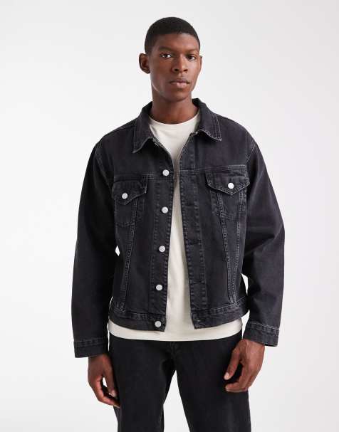 ASOS DESIGN – Svart truckerjacka i denim, del av set - view 1