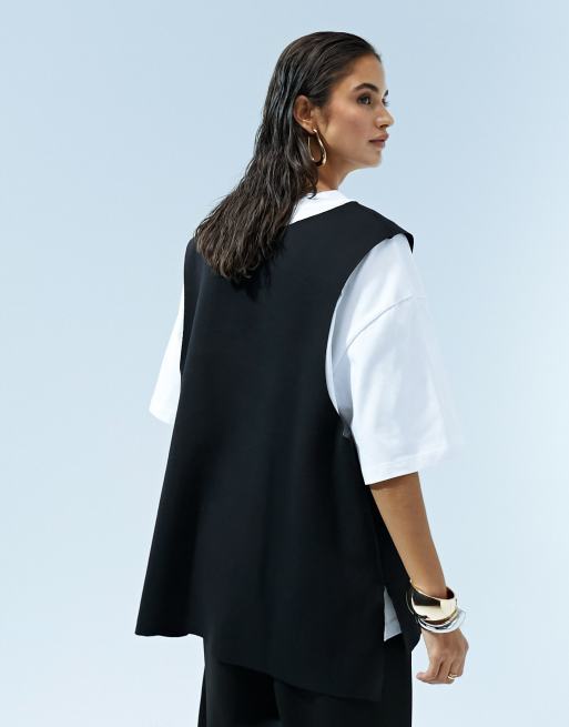 ASOS DESIGN – Svart tunika av scubatyg med två lager, 4 av 5