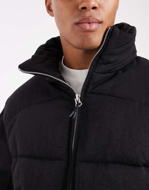 ASOS DESIGN – Svart vadderad jacka i oversize-modell, 5 av 5