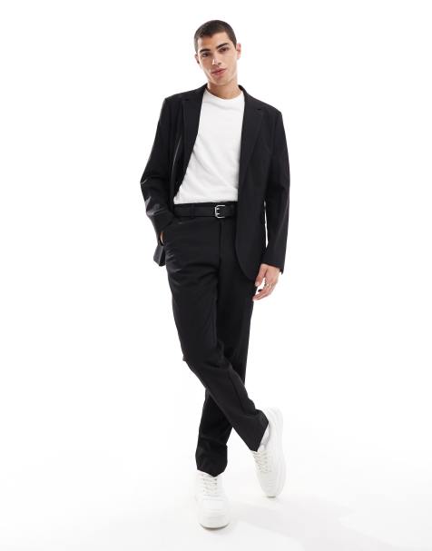 ASOS DESIGN – Svart vardagskostym med smal passform - view 1