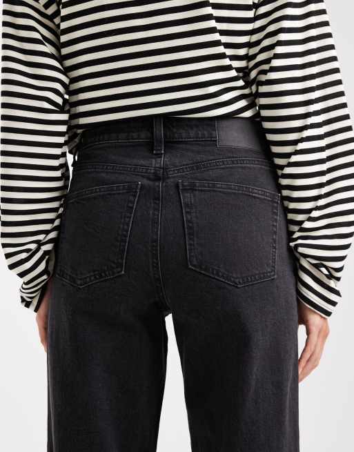ASOS DESIGN – Svarta, ankellånga jeans med raka ben och bekväm stretch , 4 av 5