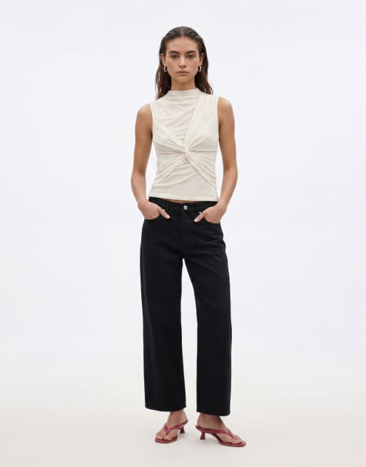 ASOS DESIGN – Svarta, ankellånga jeans med raka ben och bekväm stretch, 10 av 11