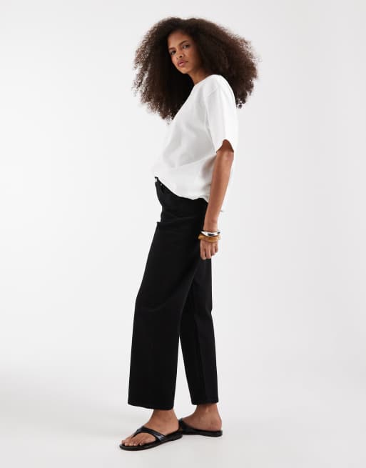 ASOS DESIGN – Svarta, ankellånga jeans med raka ben och bekväm stretch, 3 av 7