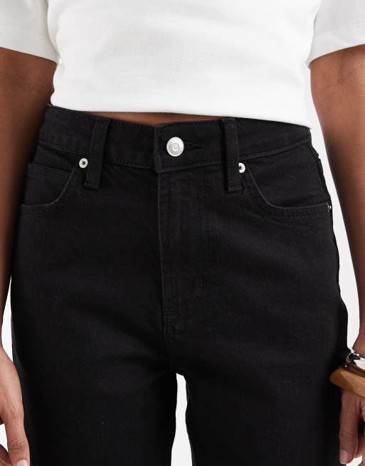 ASOS DESIGN – Svarta, ankellånga jeans med raka ben och bekväm stretch, 5 av 7