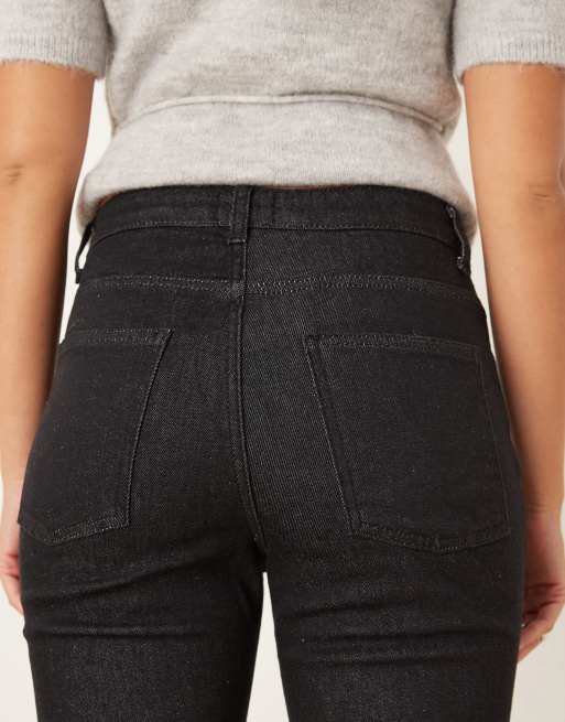 ASOS DESIGN – Svarta, ankellånga jeans med utsvängd design, 4 av 5