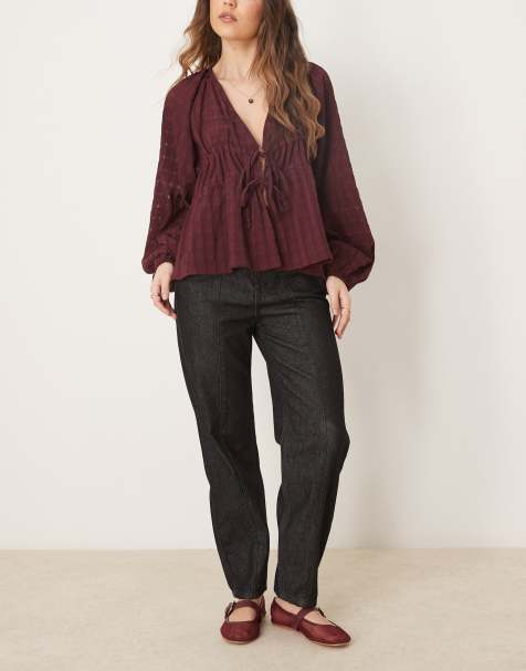 ASOS DESIGN – Svarta, avsmalnande jeans med hög midja och smal passform - view 1