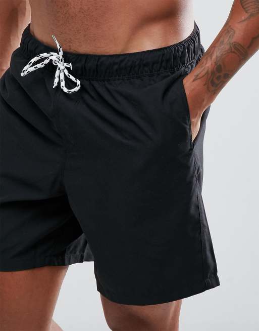 ASOS DESIGN svarta badshorts i midilängd, 3 av 4