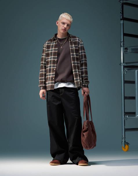 ASOS DESIGN – Svarta, baggy byxor i oversize med fickor baktill - view 1