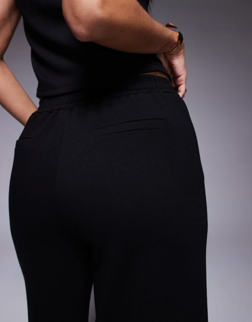 ASOS DESIGN – Svarta byxor i jersey-twill med vida ben, del av set, 5 av 5