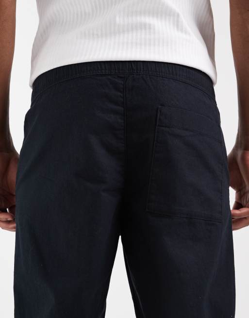 ASOS DESIGN – Svarta byxor i linnemix, 4 av 5