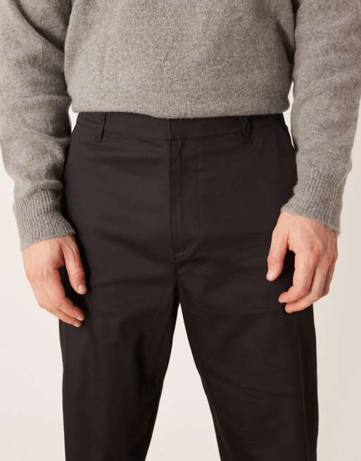 ASOS DESIGN – Svarta byxor i satin med baggy stil och veck, 4 av 5