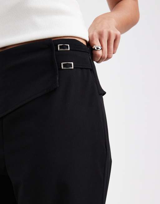 ASOS DESIGN – Svarta byxor med kjol och bältesdetaljer, 4 av 5