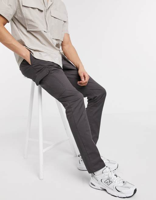 ASOS DESIGN – Svarta cargobyxor med extra smal passform, 4 av 4