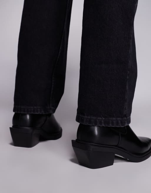 ASOS DESIGN – Svarta chealseaboots med kubansk klack, 4 av 4