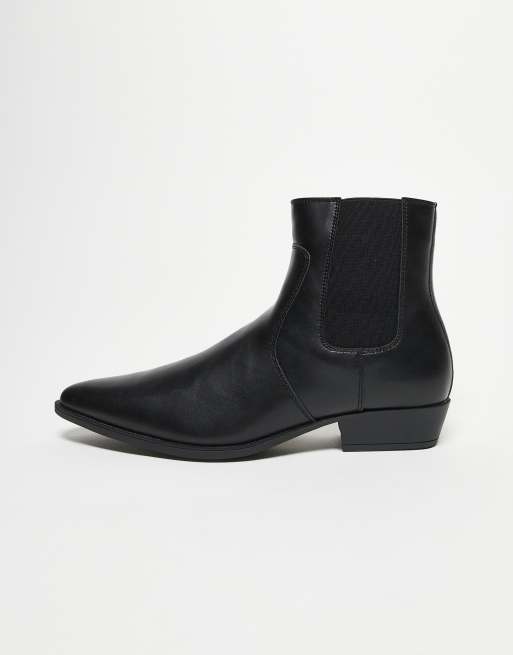ASOS DESIGN – Svarta chealseaboots med kubansk klack, 3 av 3