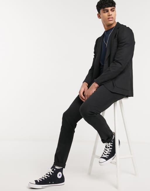 ASOS DESIGN – Svart set med kavaj med extra smal passform och chinos, 3 av 3
