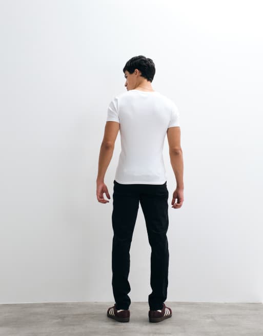 ASOS DESIGN – Svarta chinos med extra smal passform, 4 av 5