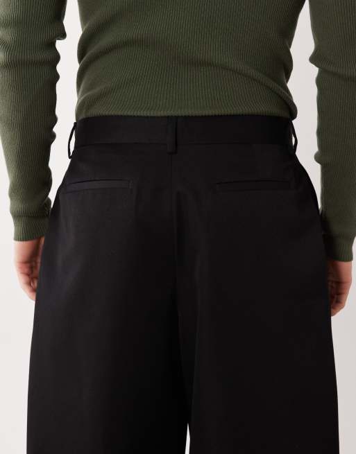 ASOS DESIGN – Svarta finbyxor med barrelben, 5 av 5