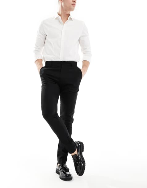 ASOS DESIGN – Svarta finbyxor med smal passform - view 1